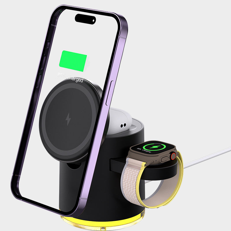 Folding Magnetic Three-in-one Wireless Charger