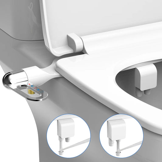 Bidet Toilet Seat New Lightweight Ultra-thin Non-Electric  Double Nozzle Adjustable Water Pressure