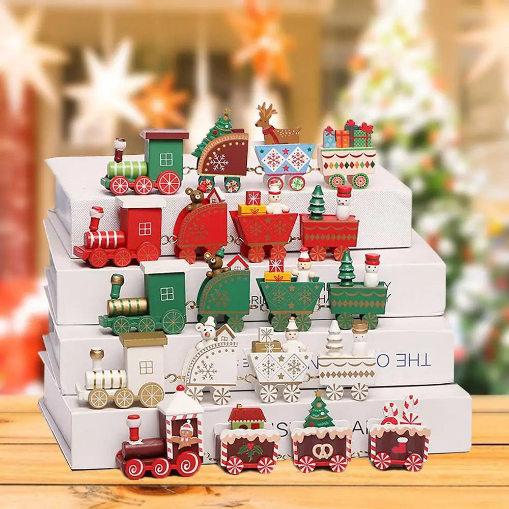 Christmas Train Merry Christmas Decorations For Home 2024 Cristmas Ornament Xmas Navidad Noel Gifts Happy New Year 2025 Gifts